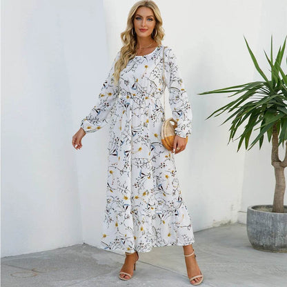 2023 Bohemian Women Maxi Dress - Long Sleeve Chiffon Floral Style - Buy Center UK