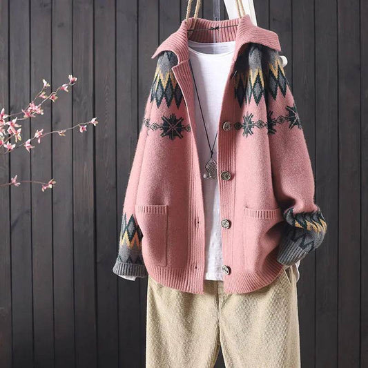 Buy Center Women's Knitted Cardigan - Cozy Long Sleeve Sweater Coat - Buy Center UK