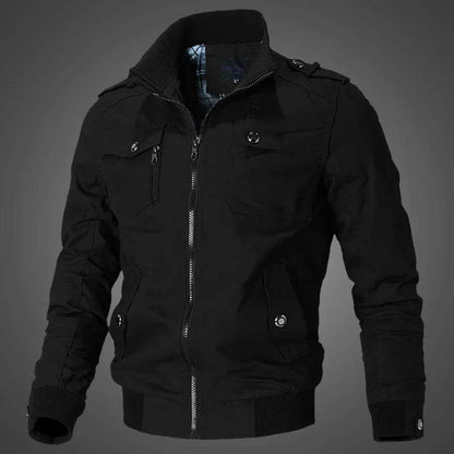 Buy Center Large Size Men's Cargo Jacket - Casual Military Style - Buy Center UK