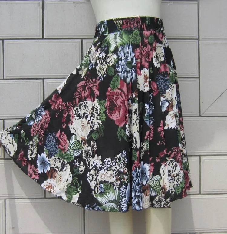 Buy Center Summer Ice Silk Skirt - Floral Design for Women - Buy Center UK