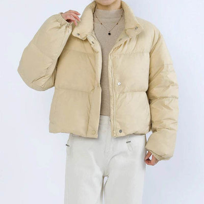 ABRINI Women's Winter Mock Neck Down Coat - Cozy & Stylish Outwear - Buy Center UK
