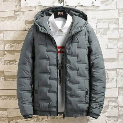 Buy Center Men's Padded Down Jacket - Hooded Winter Parka 2024 - Buy Center UK