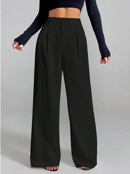 Buy Center Women's Baggy Pants - Elastic Waist, Wide Leg Design - Buy Center UK