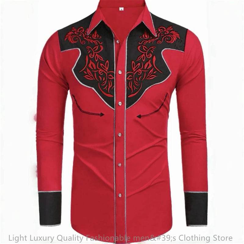 Buy Center Men's Long-Sleeved Denim Shirt - 20 Colors Available - Buy Center UK
