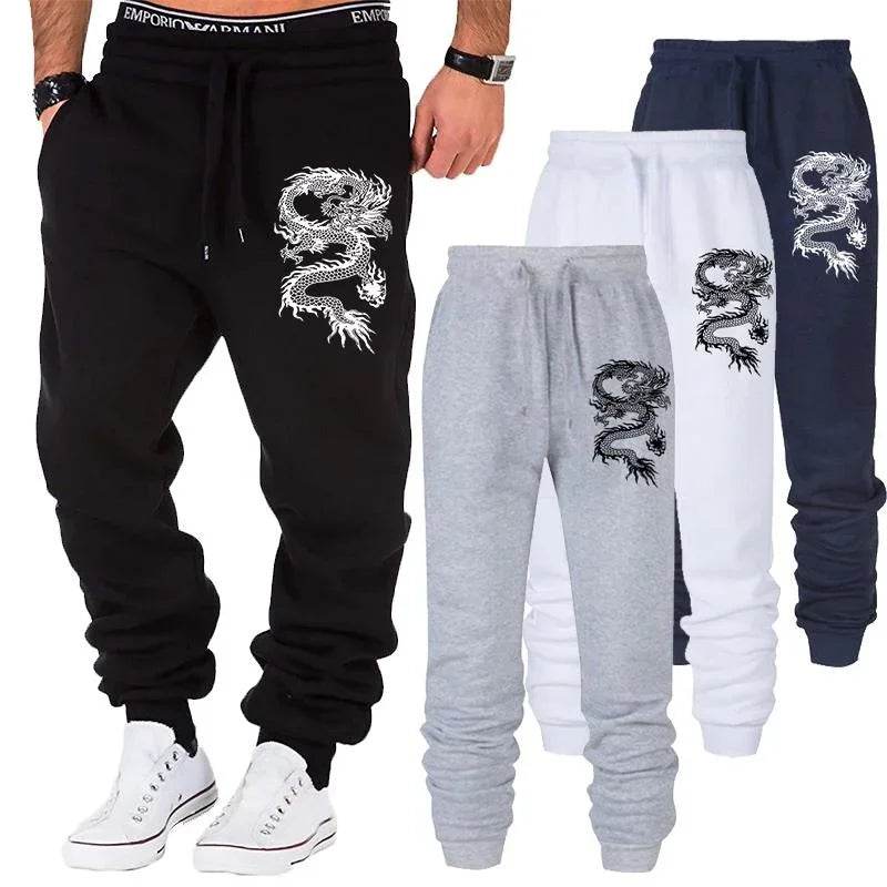 Buy Center Dragon Print Jogger Pants for Men - Stylish Fitness Wear - Buy Center UK