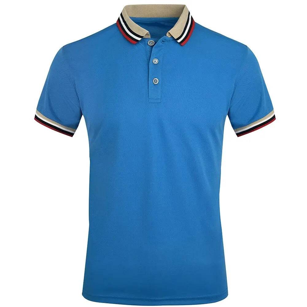 Buy Center Men’s Summer Polo Shirt - Breathable Cotton, Stylish Stripe - Buy Center UK