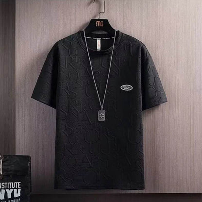 Trendy Summer Suit for Men - Casual Short Sleeve T-Shirt & Pants - Buy Center UK
