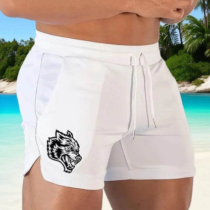 Buy Center 2025 Wolf Logo Quick Dry Athletic Shorts for Men - Buy Center UK