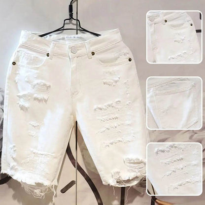 Buy Center Men's Summer Denim Shorts - Multi Pockets, Zipper Closure - Buy Center UK