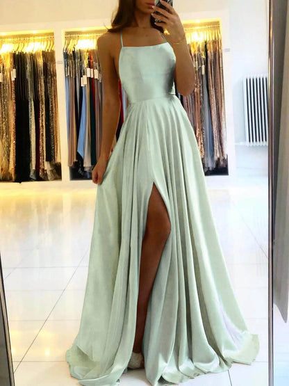 Elegant Burgundy Prom Dress 2024 - Backless Satin Maxi Gown - Buy Center UK