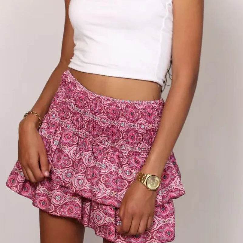2023 Women's Mini Dress - Floral Ruffle Edge in 13 Colors - Buy Center UK