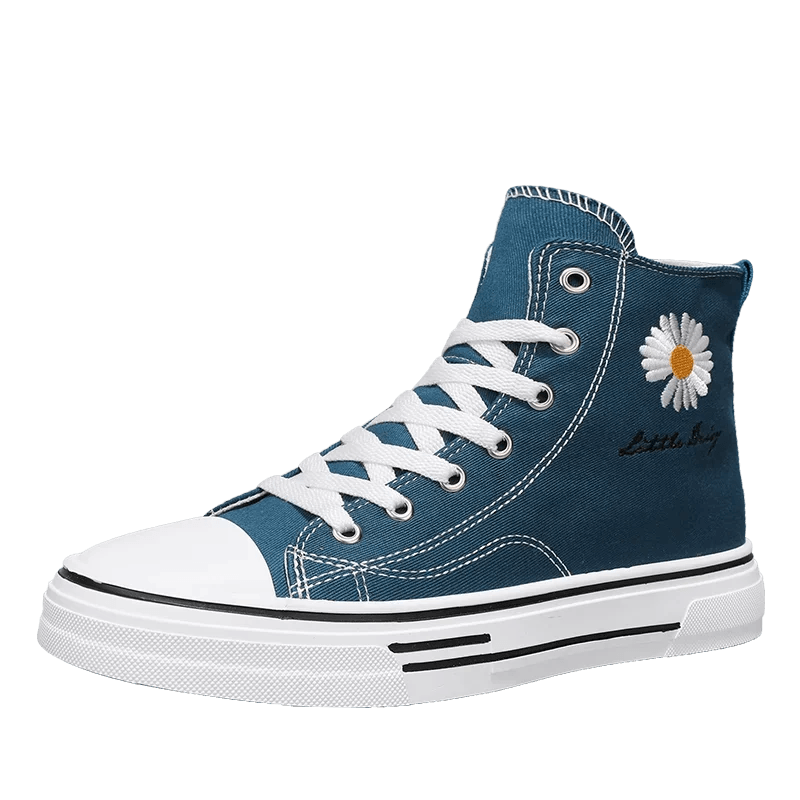 Buy Center Men’s High Top Sneakers - Breathable Canvas, Platform Style - Buy Center UK