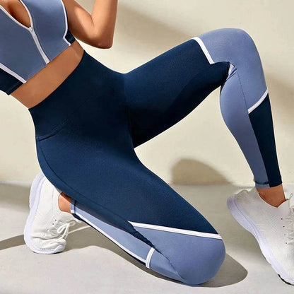 Buy Center Colorblocked High Waist Yoga Pants - Tummy Control Leggings - Buy Center UK