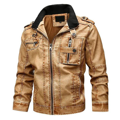 Buy Center Men's Windproof Leather Jacket - Stylish & Versatile - Buy Center UK