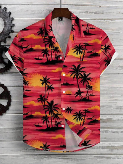 Buy Center Men's Hawaiian Shirt - 3D Printed Vintage Style, Casual Comfort - Buy Center UK