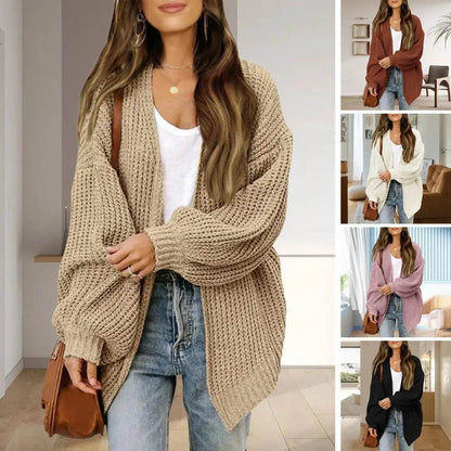Buy Center Women's Solid Color Cardigan Sweater - Open Front Design - Buy Center UK