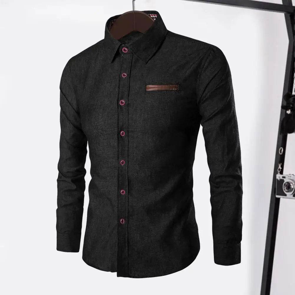 Buy Center Men's Denim Shirt 2024 - Slim Fit Long Sleeve Fashion - Buy Center UK