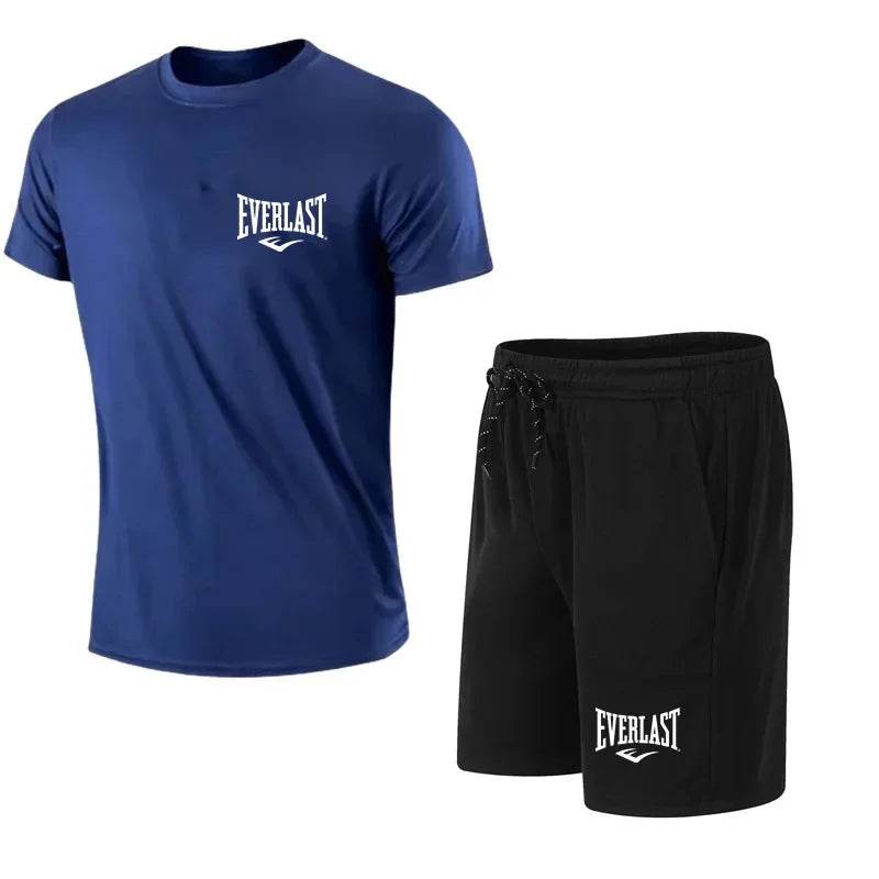 EVERLAST Men's T-shirt and Shorts Set - Trendy Sporty Leisure Wear - Buy Center UK