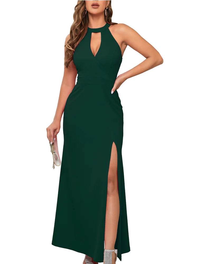 Buy Center Women's Elegant Evening Dresses - Sleeveless High Neck Style - Buy Center UK