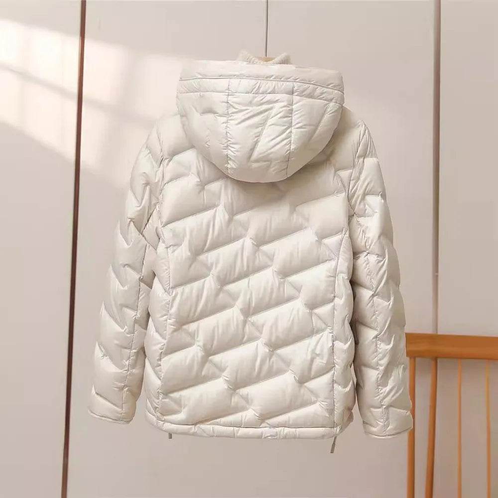 Buy Center Women's Lightweight Down Jacket - Stylish Hooded Puffer Coat - Buy Center UK