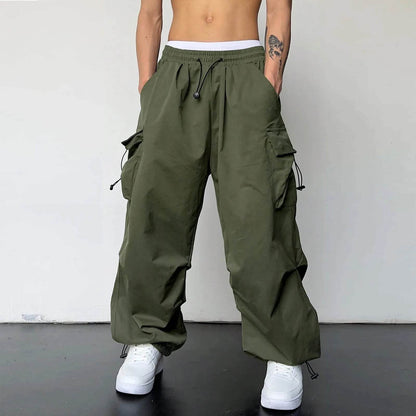 Men's Casual Mid Waist Sports Pants - Multi Pocket & Breathable Fit - Buy Center UK