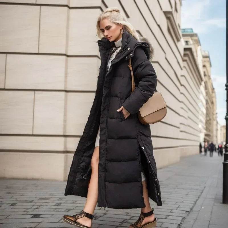 Buy Center Hooded Feather Coat - 2023 Long Women's Down Jacket - Buy Center UK