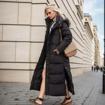 Buy Center Hooded Feather Coat - 2023 Long Women's Down Jacket - Buy Center UK