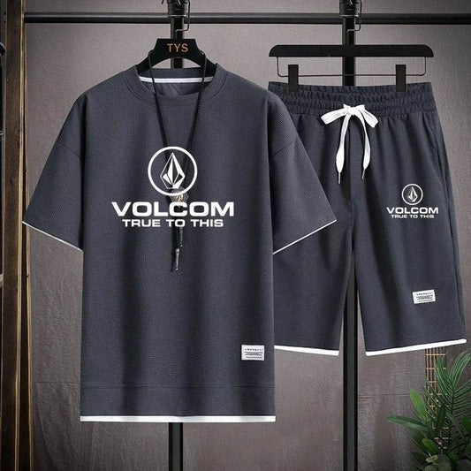 VOLCOM Men's Summer Tracksuit - Stylish T-Shirt & Shorts Set - Buy Center UK