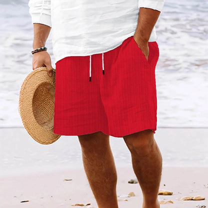 Buy Center Men's Hawaiian Beach Shorts - Lightweight, Multi-Pocket Style - Buy Center UK