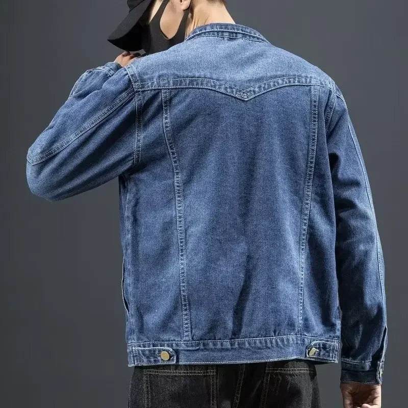 Buy Center Men's Denim Jacket - Korean Slim Fit for Autumn Style - Buy Center UK
