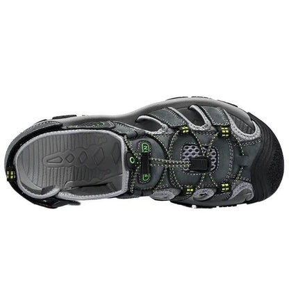 Buy Center Men's Cow Leather Sandals - Breathable Slip-On for Summer - Buy Center UK