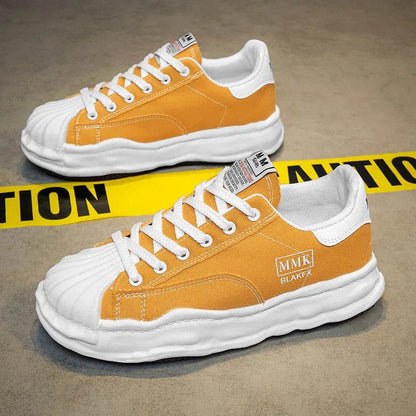 Buy Center Thick Soled Canvas Sneakers - Stylish Low Cut for Spring/Summer - Buy Center UK