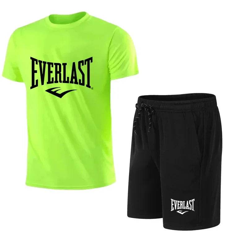 EVERLAST Men's T-shirt and Shorts Set - Trendy Sporty Leisure Wear - Buy Center UK