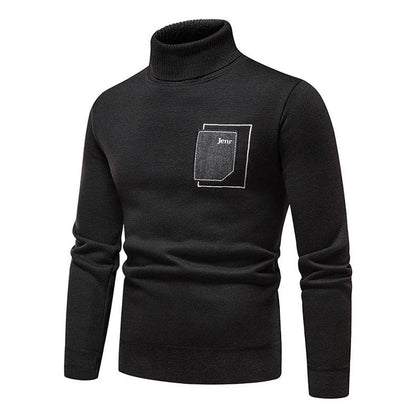 Buy Center Men's Turtleneck Sweater - Cozy Solid Color Casual Knit - Buy Center UK