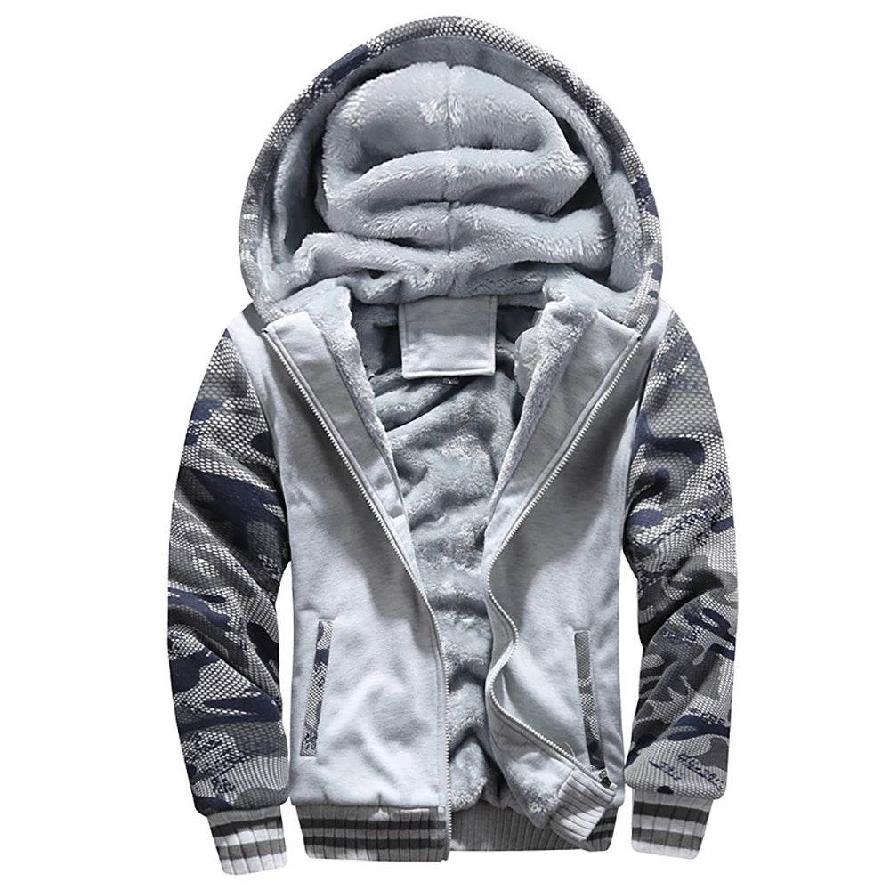 Buy Center Men's Fleece Jacket - Thick Hooded Coat for Winter - Buy Center UK