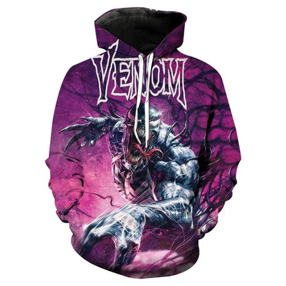 Marvel Venom 3D Printed Hoodie - Stylish Casual Men's Sweatshirt - Buy Center UK