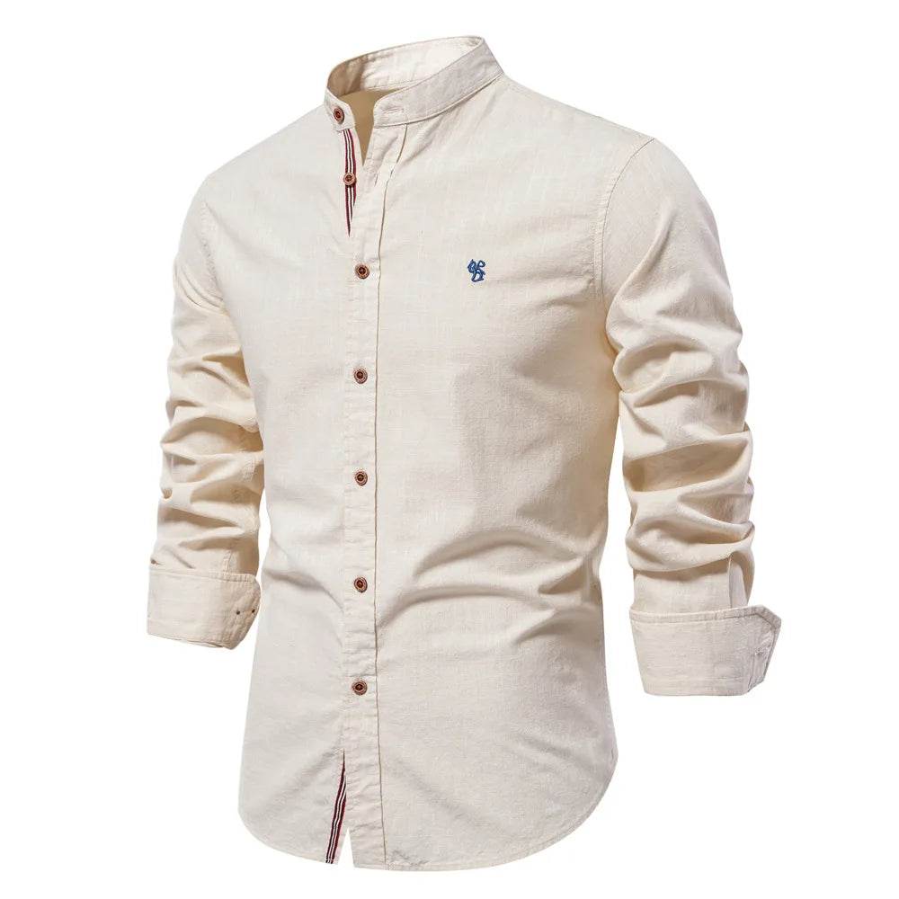 Buy Center Men's 100% Cotton Long Sleeve Shirt - Stylish Casual Fit - Buy Center UK