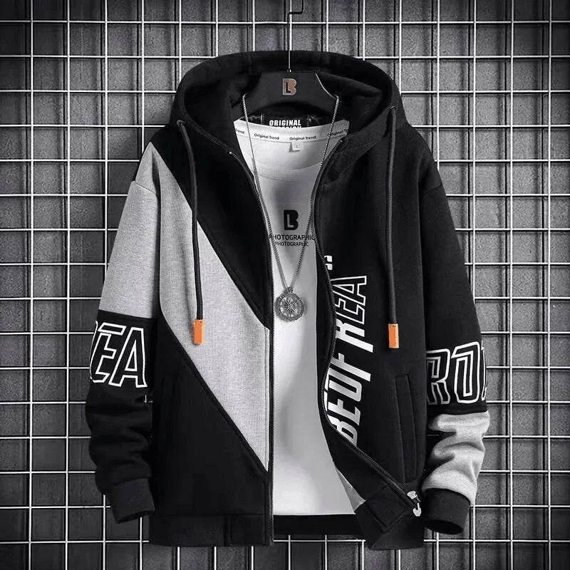 Trendy Men's Sweatshirt Jacket - Cool Spring Autumn School Wear - Buy Center UK