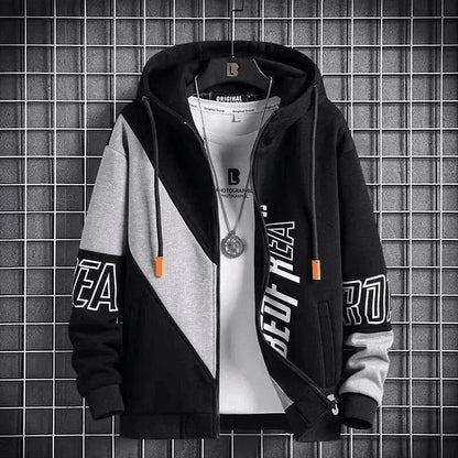 Trendy Men's Sweatshirt Jacket - Cool Spring Autumn School Wear - Buy Center UK