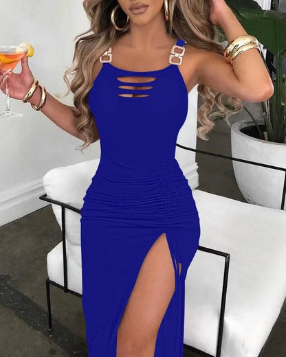 Buy Center Summer Dresses - High Slit, Cutout Bodycon Elegance - Buy Center UK