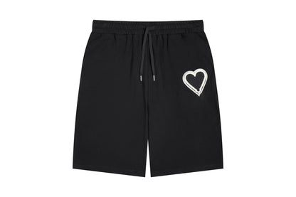 Designer Luxury Heart-Shaped Jogger Shorts for Men & Women - Buy Center - Buy Center UK