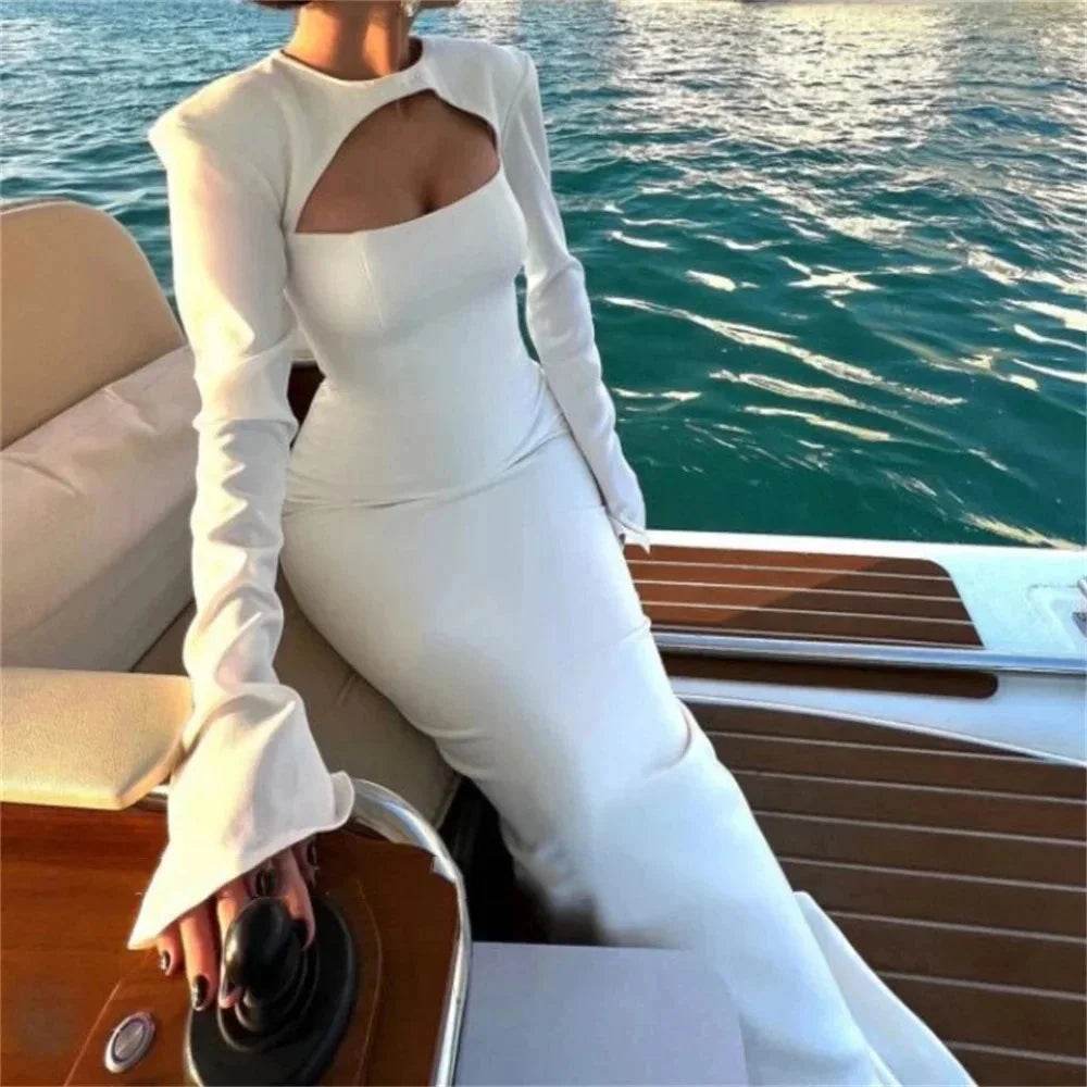 Customized Mermaid Black Prom Dress - Elegant Long Sleeves for Women - Buy Center UK