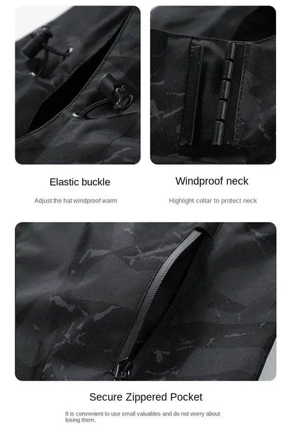 Buy Center Men's Waterproof Hooded Jacket - Stylish Outdoor Camo - Buy Center UK