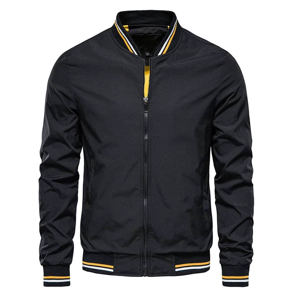 Buy Center Black Bomber Jacket for Men - Slim Fit, Casual Style - Buy Center UK