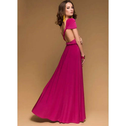 Buy Center Multi-Worn V-Neck Maxi Dress - Elegant Summer Style - Buy Center UK