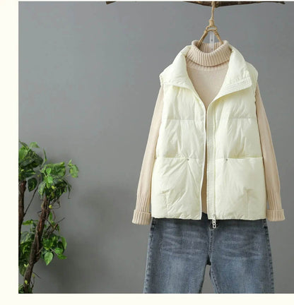 Buy Center Women's Oversize Down Vest - Lightweight, Sleeveless Warmth - Buy Center UK