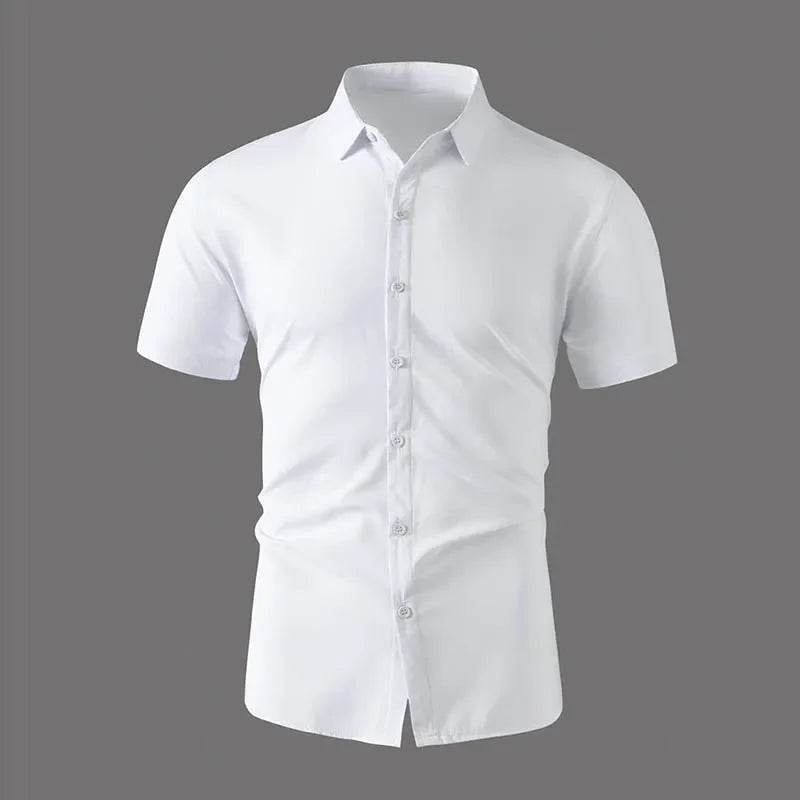 Buy Center Men's No Iron Short Sleeve Business Casual Shirt - Summer Style - Buy Center UK