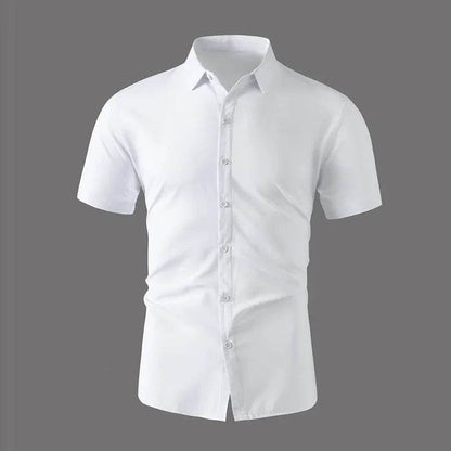 Buy Center Men's No Iron Short Sleeve Business Casual Shirt - Summer Style - Buy Center UK
