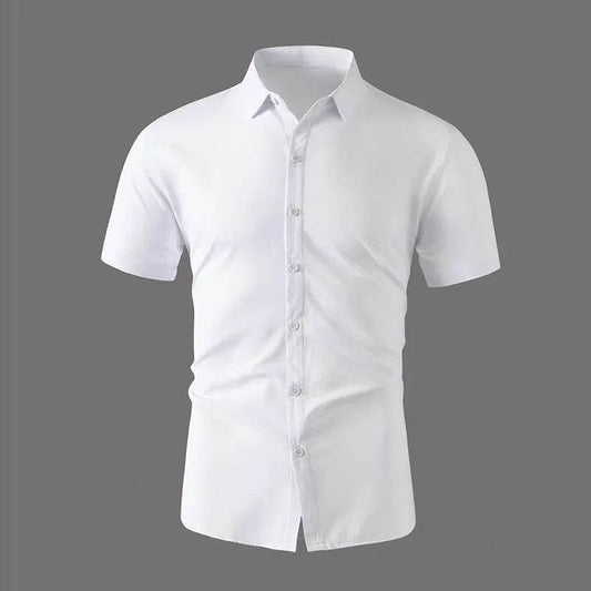 Buy Center Men's No Iron Short Sleeve Business Casual Shirt - Summer Style - Buy Center UK