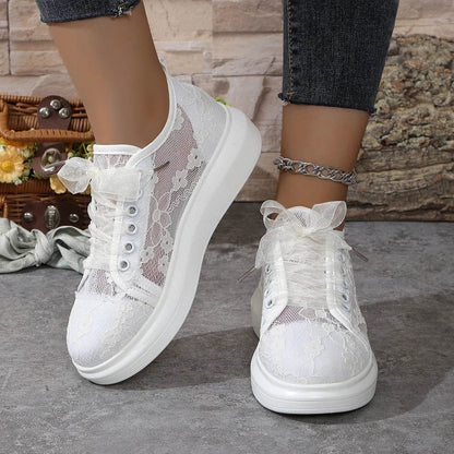 Buy Center Women Sneakers 2024 - Breathable Lace Canvas Shoes - Buy Center UK
